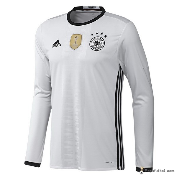 Camiseta Alemania Replica Primera Ropa ML 2016 Blanco